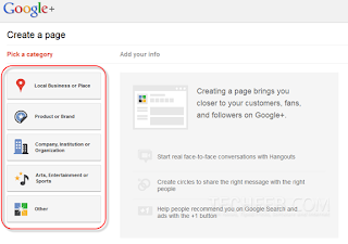 google plus page,create google plus page,google + page