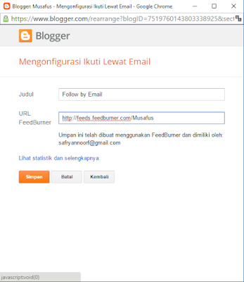 Widget Follow By Email