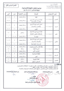 ننشر جداول مواعيد امتحانات النقل والشهادتين الابتدائية والإعدادية الأزهرية