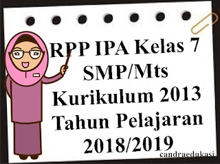 RPP IPA  Kelas  7  SMP Kurikulum  2019 Revisi  Tahun Pelajaran 
