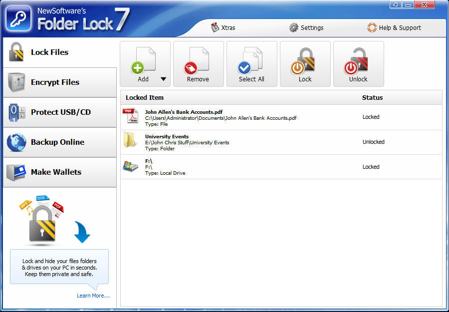 Free Folder Lock 7