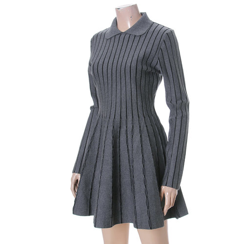 Vertical Stripe Knit Dress