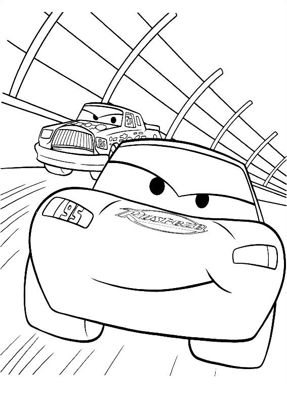 Free coloring pages of mcqueen 2