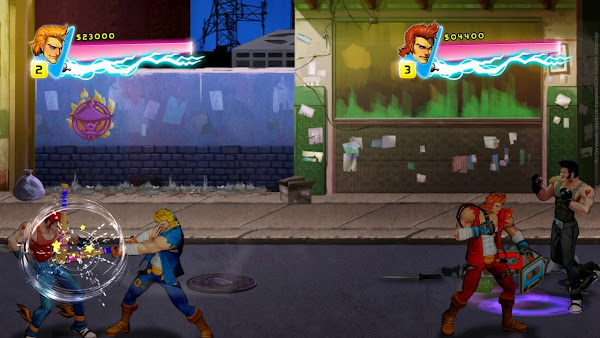 Screen Shot Of Double Dragon Neon (2014) Full PC Game Free Download At worldfree4u.com