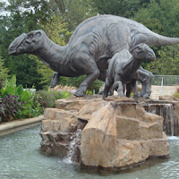 Dinosaur Family at the Fernbank entrance