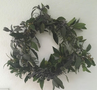 bay, rosemary and sage herb wreath