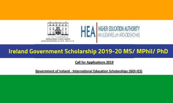 60 Government of Ireland (GOI) International Education Scholarships in Ireland, 2019/2020