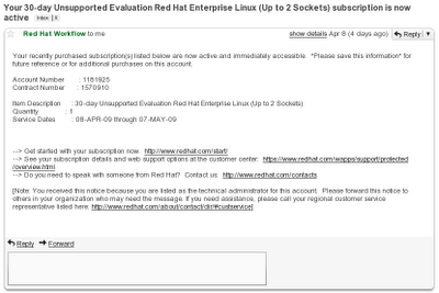 rhel 5.3 evaluation download mail