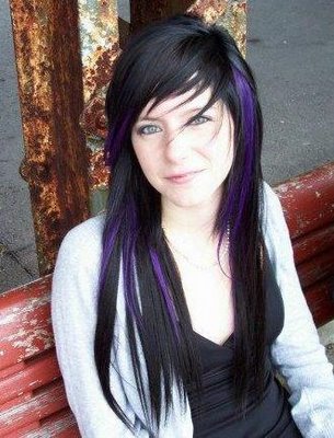 long straight emo hairstyles