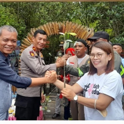 Polda Sumut Dukung Indah Peduli Aktivis Sosial & Lingkungan Hidup Tanam dan Rawat Mangrove di Belawan