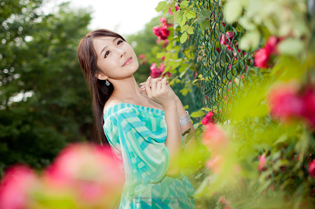 4 Kim Ji Min in Green-very cute asian girl-girlcute4u.blogspot.com