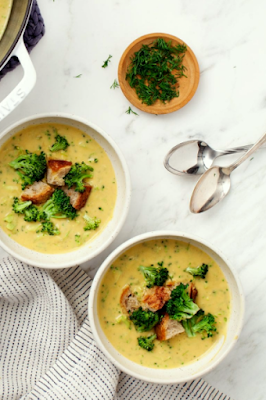 Vegan "Cheesy" Broccoli Soup Recipe