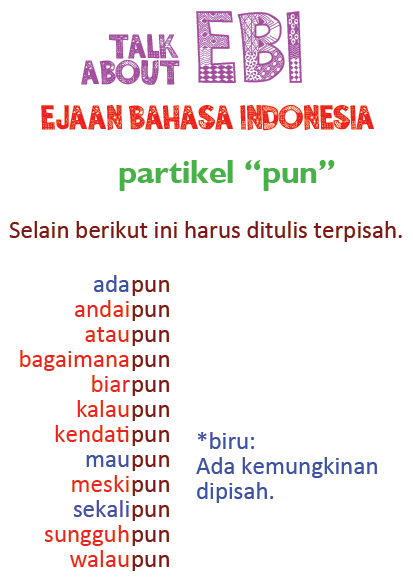 penulisan partikel pun