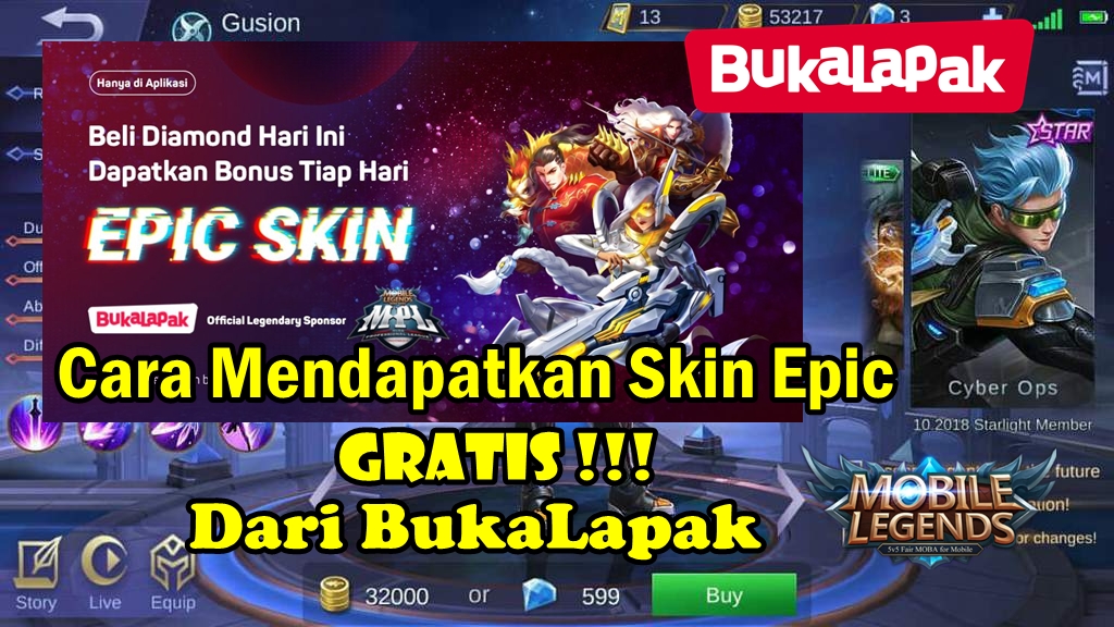 Cara Mendapatkan Skin Epic Mobile Legends Gratis Dari ... - 