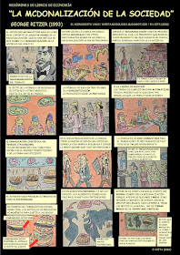 CÓMIC EN COLOR: Resumen de "La McDonalización de la sociedad", de George Ritzer (1993) / Comic by E.V.Pita (2018)