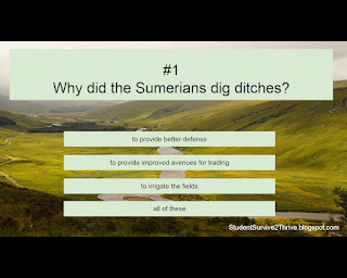 Why did Sumerians dig ditches? Answer choices include: to provide better defense, to provide improved avenues for trading, to irrigate the fields, all of these