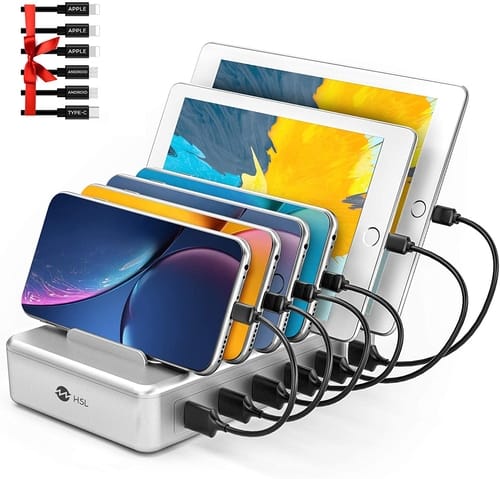 HSL 6 Port Fast Charging Station for iPhone iPad Android