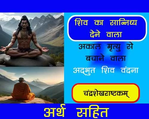 Chandrashekhar Ashtkam With Meaning In Hindi, चन्द्रशेखर अष्टकम के फायदे क्या है, शिव वंदना, अकाल मृत्यु से कैसे बचें ?, best 8 mantra to worship shiv