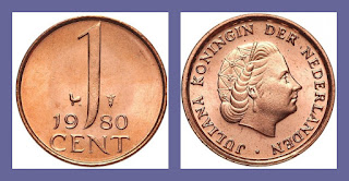 N33 NETHERLANDS 1 CENT COIN UNC (1950-1980)