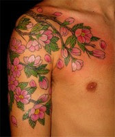 koi tattoo, Flower tattoo, back tattoo, tattoo girls
