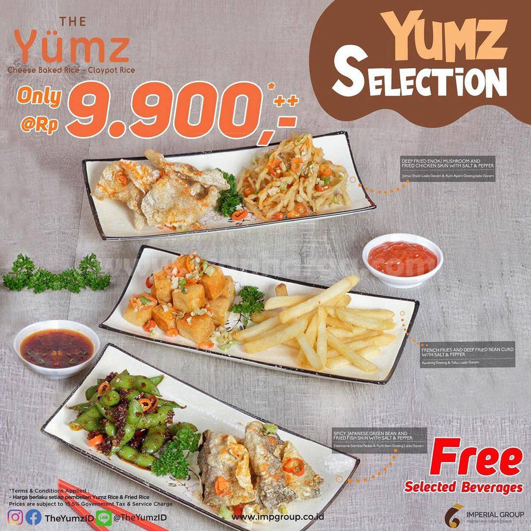 THE YUMZ Promo SELECTION + Free Selected Beverages! harga Mulai Rp 9.900++