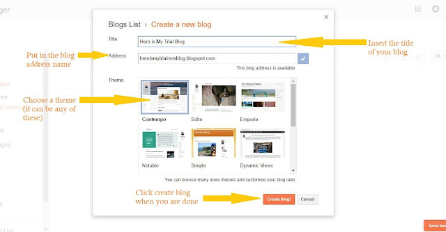 how to create a blog on blogger free