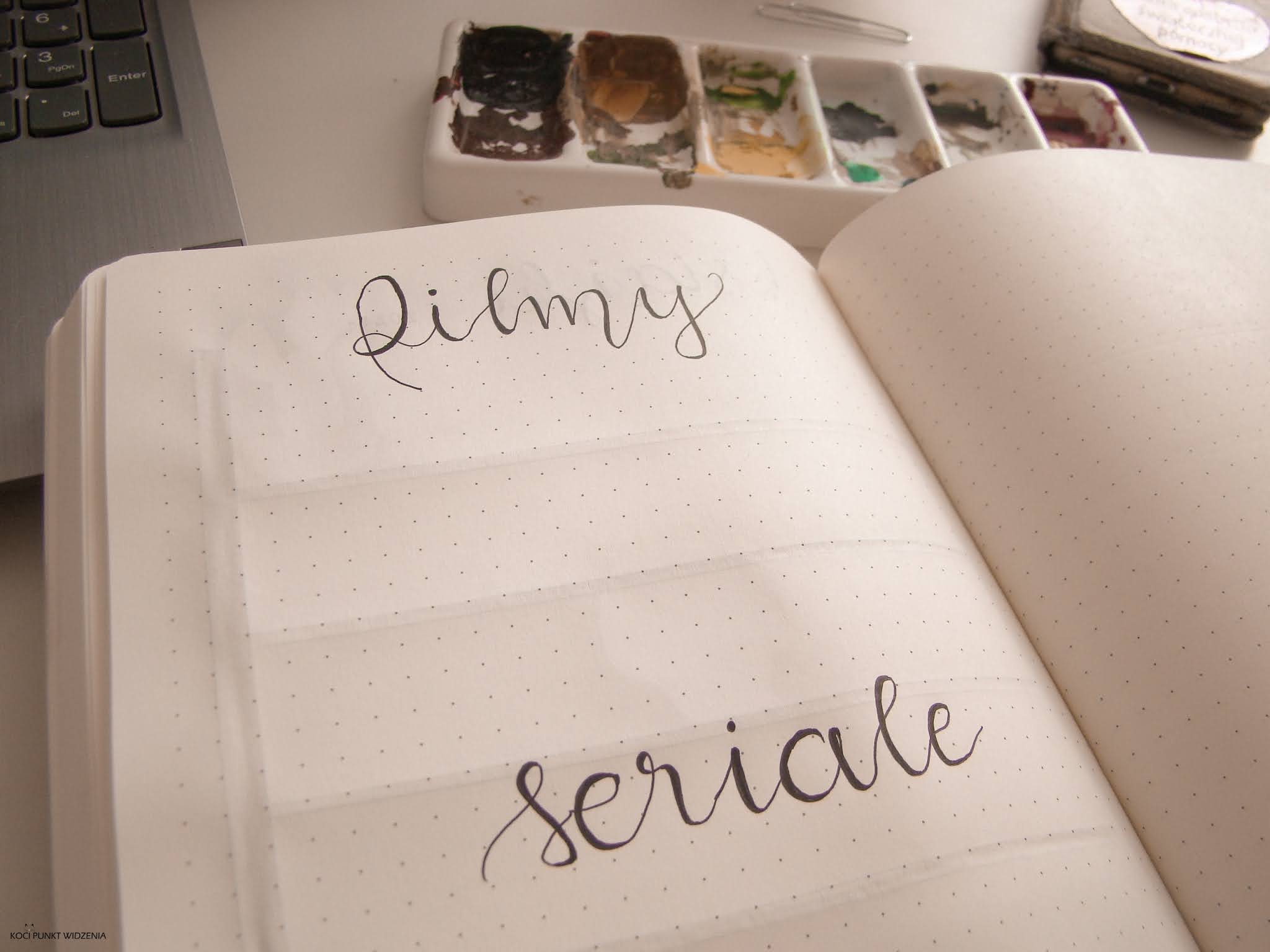 filmy, seriale bullet journal