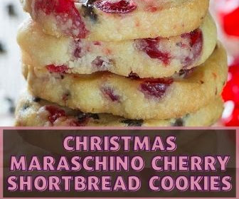 Christmas Maraschino Cherry Shortbread Cookies