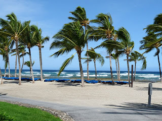 Empty Mauna Lani Beach on Kohala Coast during low season