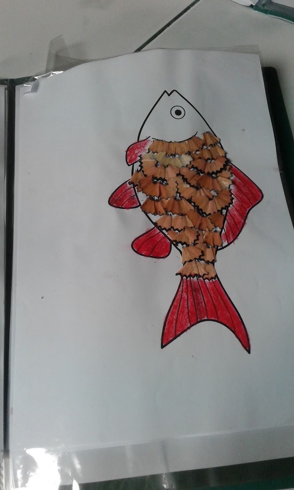 Sketsa Gambar Kolase Ikan  Sobsketsa