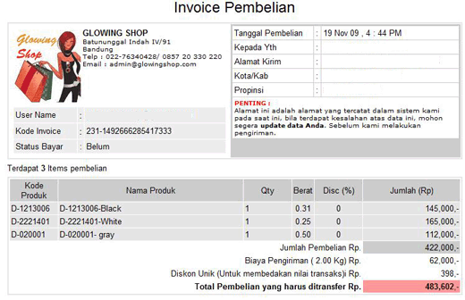 Ekspor Impor: Contoh Invoice