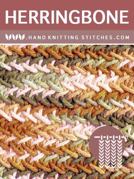 Hand #Knitting Stitches - Herringbone Twist Pattern #knittingstitches