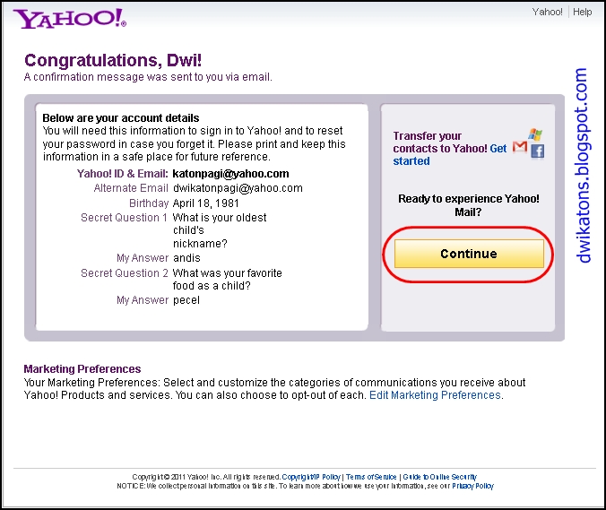 Cara Membuat Email di Yahoo ~ My Zone