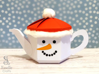 Snowman Teapot Box by Esselle Crafts