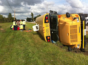 . with a school bus transporting students from Murray Ridge School. (school bus crash )