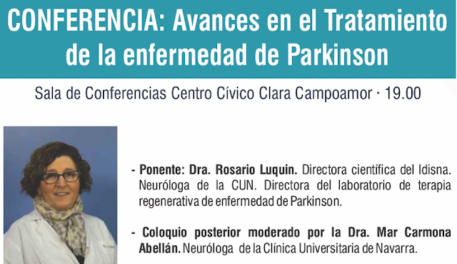 Cartel de la conferencia sobre párkinson