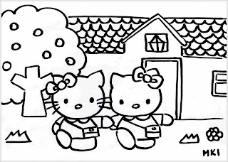 Ausmalbilder von Hello Kitty zum Ausdrucken