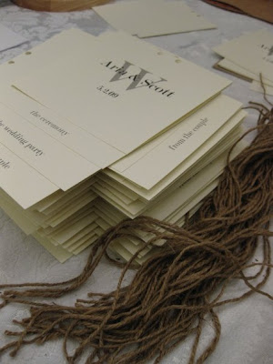 DIY Layered Wedding Programs