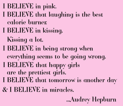 I Believe in Pink Thank you KBW I believe in you xx