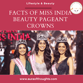 Designs of Miss India crowns are unique and inspired by many different elements like nature, ocean waves.