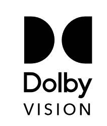 A logo of Dolby Vision on a black background.