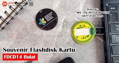 Jual Souvenir Mini Flashdisk Unik FDCD14 Kartu Bulat