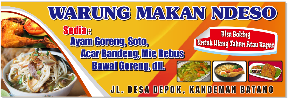  Contoh  Spanduk  Warung  Makan Corel Draw Newbie Station