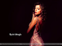 ruhi singh, photos, sexy indian actress, silver color, dress, turning back image