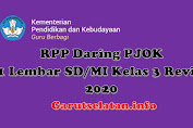  RPP Daring PJOK 1 Lembar SD/MI Kelas 3 Revisi 2020