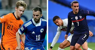 Statistically performance of Barcelona star De Jong vs Pjanic, Griezmann and Lenglet vs Trincao, and Braithwaite vs Iceland on international duty revealed