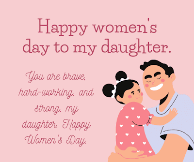 Image of happy women's day to my daughter