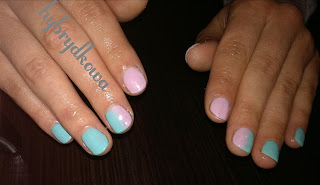 Manicure hybrydowy, ombre