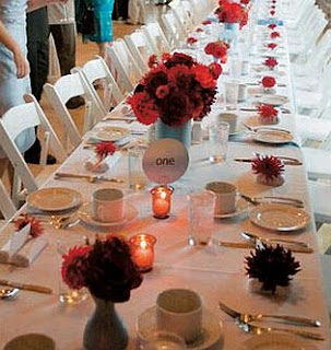 Decoracion de Bodas en Blanco y Rojo, parte 1