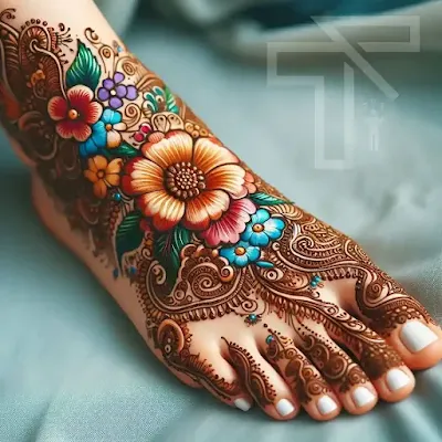 মেহেদী-ডিজাইন-২০২৪-পিক-পায়ের